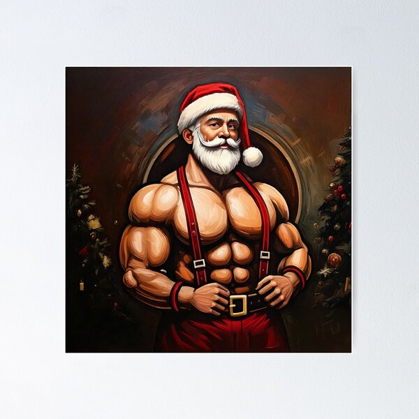 Item preview, Modern Sexy Santa Claus designed and sold by ArtFactoryAI.