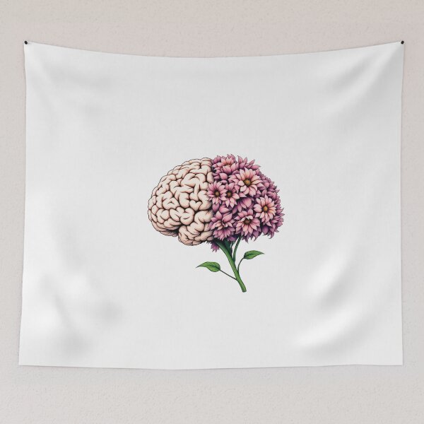 Item preview, Half Brain Half Flowers designed and sold by jkrphoto.
