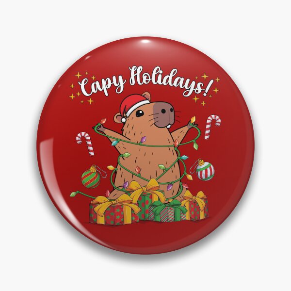Item preview, Capybara ready for the Holidays, Capy Holidays designed and sold by OhBoyLoveIt.