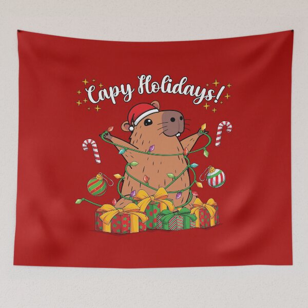 Item preview, Capybara ready for the Holidays, Capy Holidays designed and sold by OhBoyLoveIt.