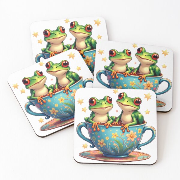 Item preview, Cute Frogs in a Colorful Tea Cup designed and sold by Happy-Karma.