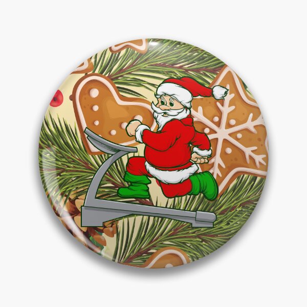 Item preview, funny christmas treadmill santa cookies  designed and sold by Gossip Rag.