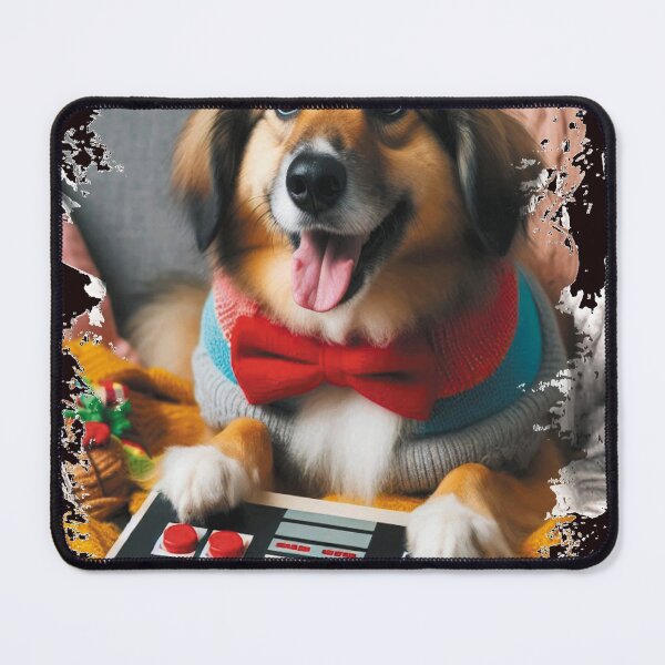 Item preview, dog playing video game designed and sold by E.D.CH designs..