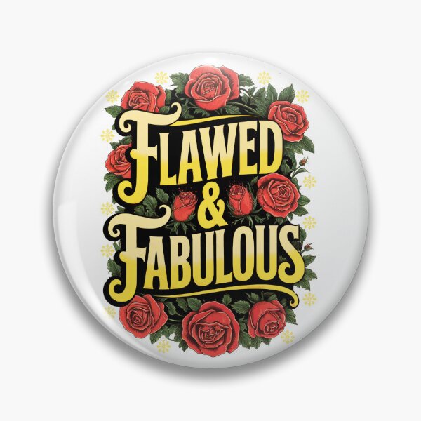 Item preview, Flawed & Fabulous Floral Typography: Celebrate Your True Self designed and sold by elynne9.