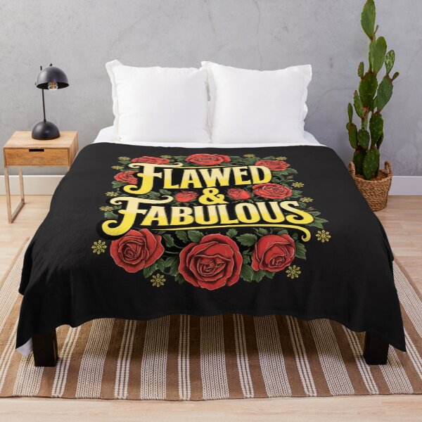 Item preview, Flawed & Fabulous Floral Typography: Celebrate Your True Self designed and sold by elynne9.
