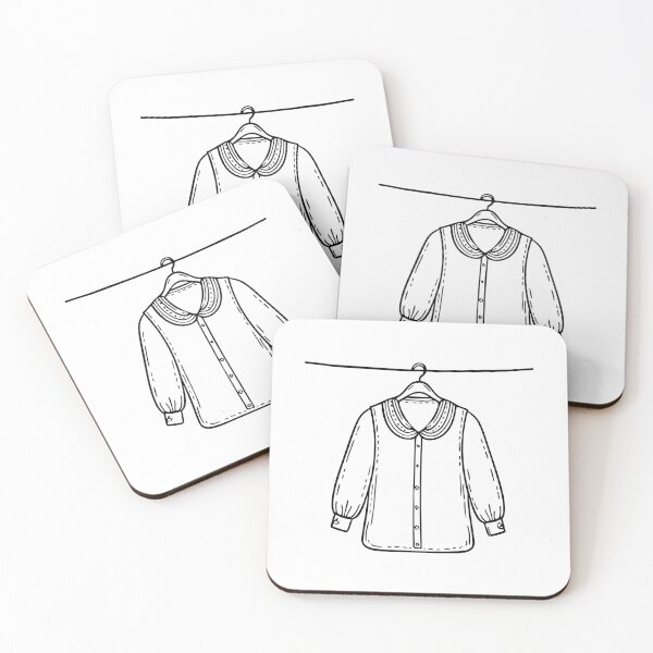 Item preview, Illustration of Blouses Hanging on a Clothesline designed and sold by rasagamastore.