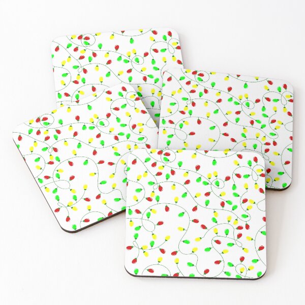 Item preview, whimsical seamless christmas tree lights designed and sold by Gossip Rag.