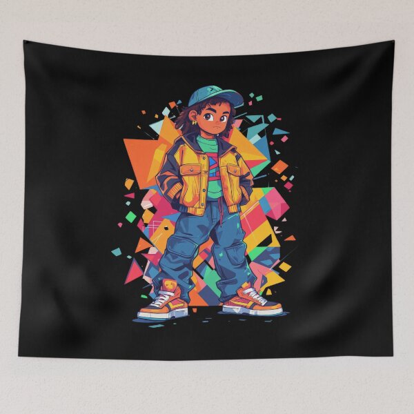 Item preview, 90s Streetwear Cartoon Girl with Bold Style designed and sold by Jasava Shop.