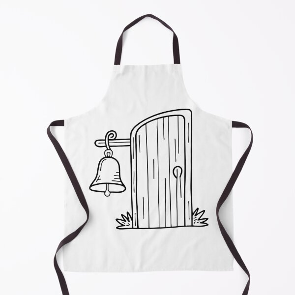 Item preview, Illustration of a Bell Hanging from a Rustic Door designed and sold by rasagamastore.