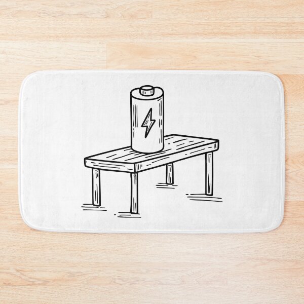 Item preview, Illustration of a Battery Placed on a Workbench designed and sold by rasagamastore.