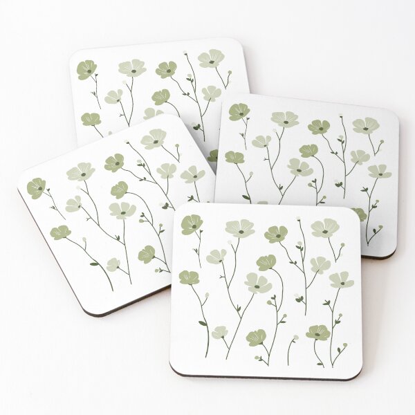 Item preview, Sage Green Flowers designed and sold by YalenArt.