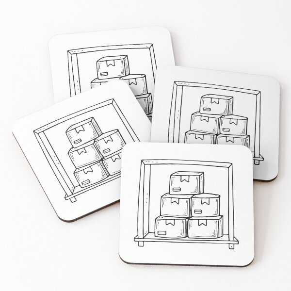 Item preview, Illustration of a Box Stacked in a Storage Room designed and sold by rasagamastore.