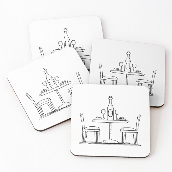 Item preview, Illustration of a Bottle Placed on a Dining Table designed and sold by rasagamastore.