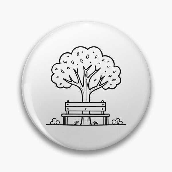 Item preview, Illustration of a Bench Placed Under a Shady Tree designed and sold by rasagamastore.