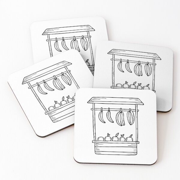 Item preview, Illustration of Bananas Hanging from a Fruit Stand designed and sold by rasagamastore.