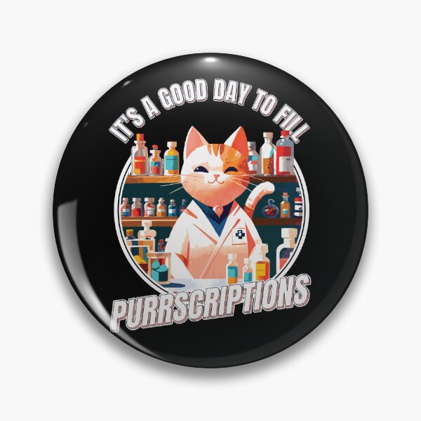 Item preview, Good Day to Fill Purrscriptions Cute Cat Pharmacist designed and sold by thecatcouch.