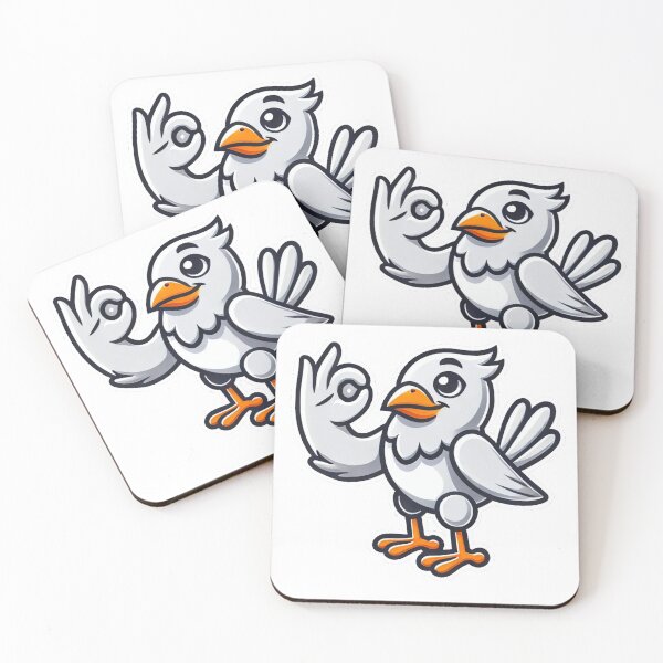 Item preview, Cartoon Bird in Gray Tones designed and sold by hassanimarket7.