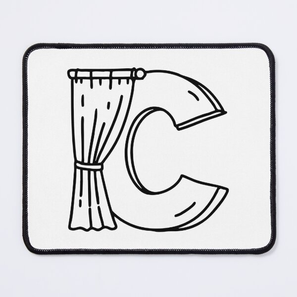 Item preview, Illustration of a Curtain Beside Letter C designed and sold by rasagamastore.