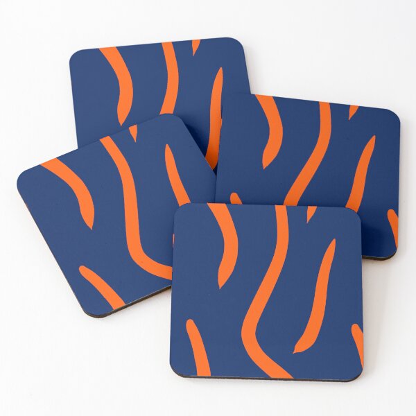Item preview, Funky Lines Pattern Blue and Orange  designed and sold by Leufia.