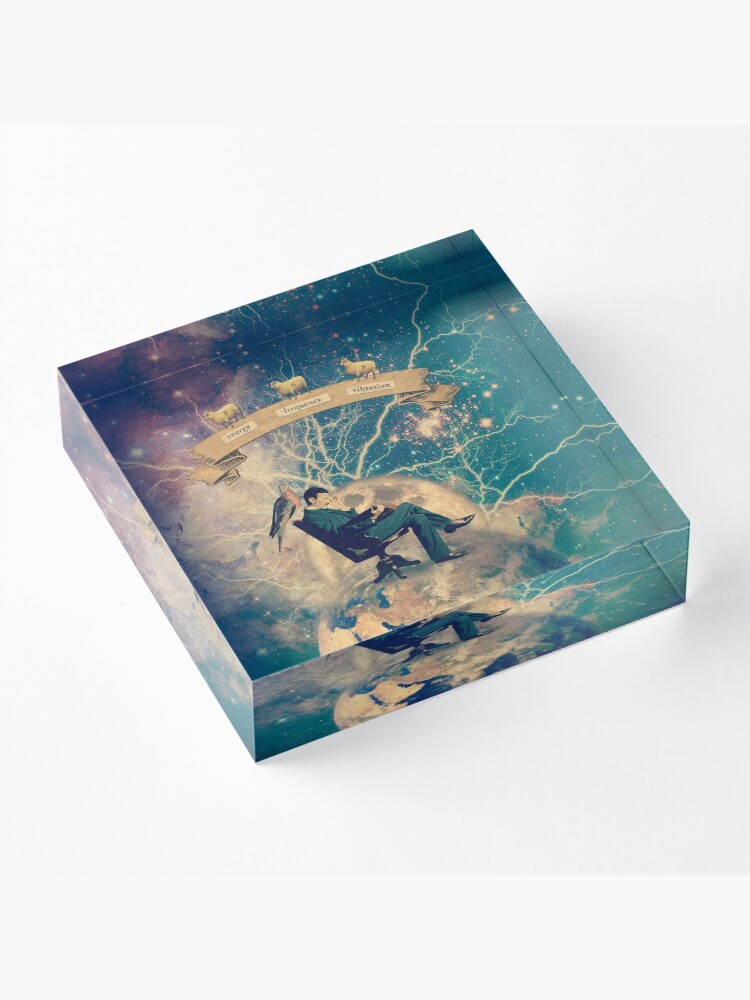 Alternate view of Goodnight, Tesla Acrylic Block