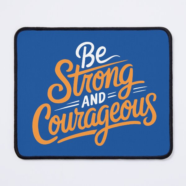 Item preview, "Be Strong and Courageous" Motivational Typography Design designed and sold by serein32.