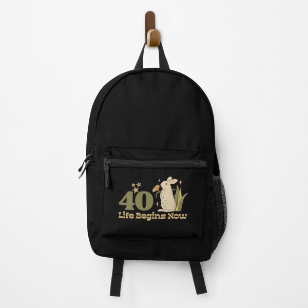 Item preview, Life Begins at Forty, Rabbit Illustration Birthday Design designed and sold by Raise2Shine.