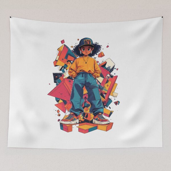 Item preview, 90s Cartoon Girl in Streetwear with Bold Style designed and sold by Jasava Shop.