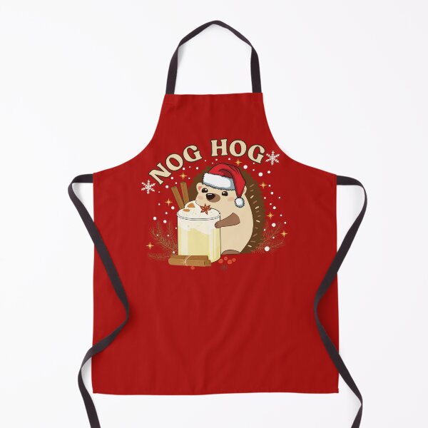 Item preview, Cute Kawaii Christmas Hedgehog who loves Egg nog and is now a Nog Hog designed and sold by OhBoyLoveIt.