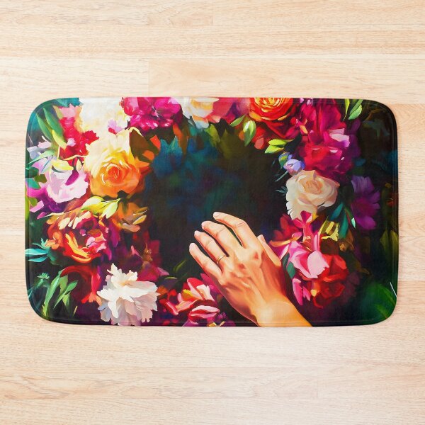 Item preview, a hand putting a floral wreath on a grave painting day of the dead november 1 art designed and sold by EmeraldeaArt.