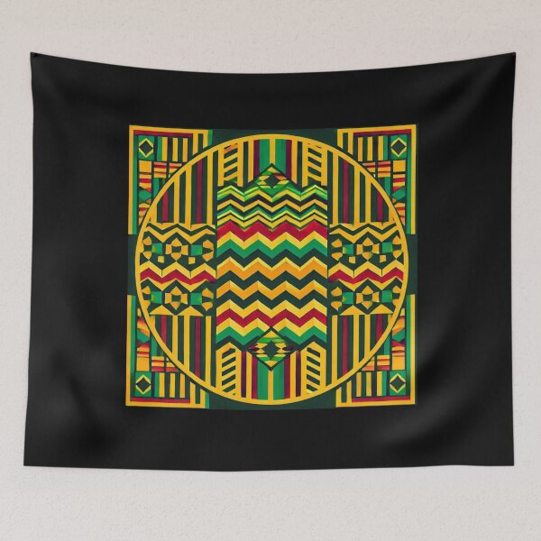 Item preview, Ghanaian Kente Pattern, Geometric shapes, African Artwork, Roots art,  designed and sold by Afrocarribe.