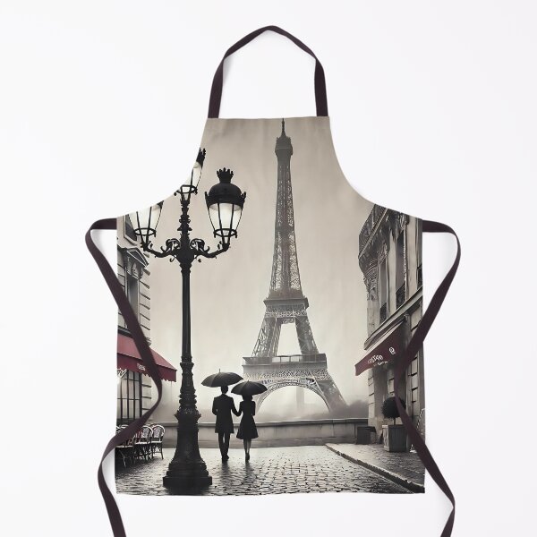 Item preview, Romantic Paris Stroll – Eiffel Tower and Parisian Charm in Black & White designed and sold by daila70.