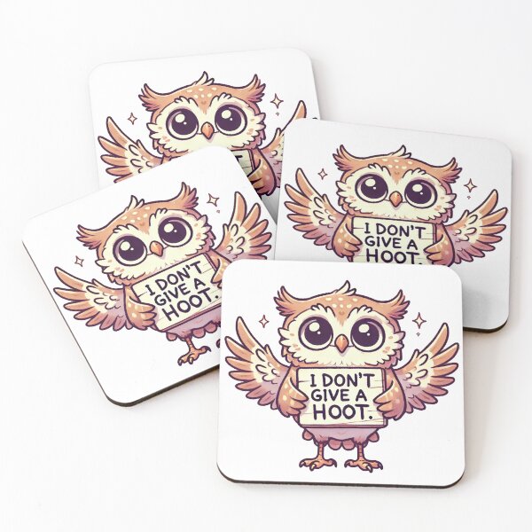 Item preview, I Don’t Give a Hoot - Cute Owl Cartoon designed and sold by AvianAdventures.