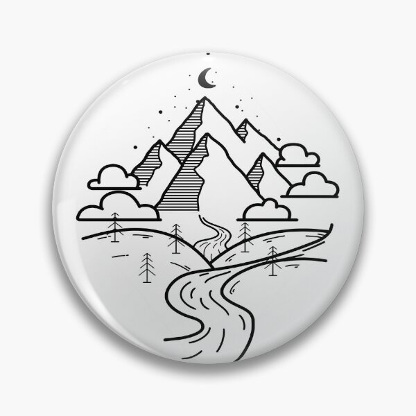 Artikelvorschau, Minimalistisches Berglandschaftsdesign - Einfaches und schönes T-Shirt entworfen und verkauft von Millie8282.