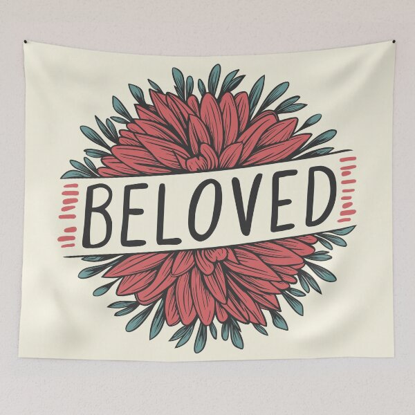 Item preview, "Beloved Floral Art" Hand-Drawn Flower and Lettering Design designed and sold by serein32.