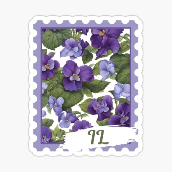 Item preview, Illinois State Flower Stamp designed and sold by SticksbyMac.