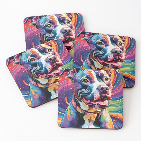 Item preview, Glamour Girl Colorful Pit Bull designed and sold by Glimmersmith.