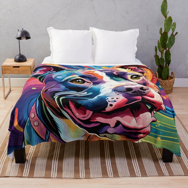 Item preview, Glamour Girl Colorful Pit Bull designed and sold by Glimmersmith.