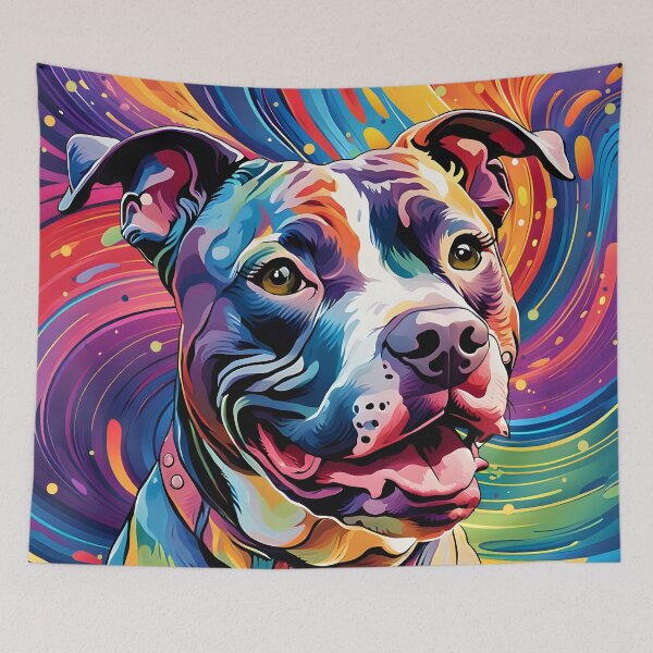Item preview, Glamour Girl Colorful Pit Bull designed and sold by Glimmersmith.