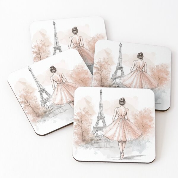 Item preview, Parisian Chic Elegance - Fashion Illustration Acrylic Print designed and sold by daila70.
