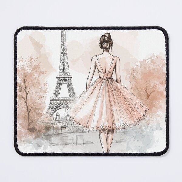 Item preview, Parisian Chic Elegance - Fashion Illustration Acrylic Print designed and sold by daila70.