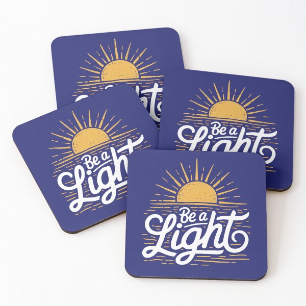 Item preview, "Be a Light" Inspirational Sunburst Typography Design designed and sold by serein32.