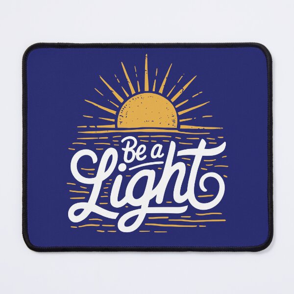 Item preview, "Be a Light" Inspirational Sunburst Typography Design designed and sold by serein32.