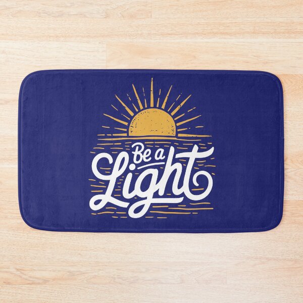 Item preview, "Be a Light" Inspirational Sunburst Typography Design designed and sold by serein32.