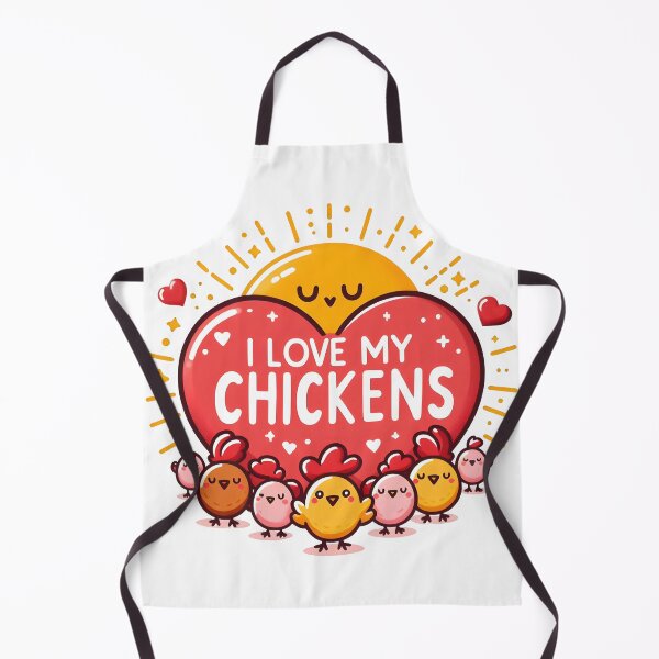 Item preview, I Love My Chickens Cute Heart and Chick Family Art designed and sold by The-T-In-Retro.