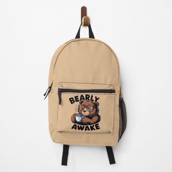 Item preview, "Bearly Awake" Coffee-Loving Bear Cartoon Design designed and sold by serein32.
