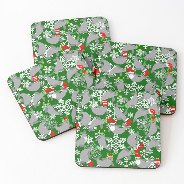 Item preview, santa claus christmas manatee green designed and sold by Gossip Rag.