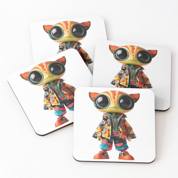 Item preview, Retro Cat-Alien Character in 90s Cartoon Style designed and sold by Jasava Shop.