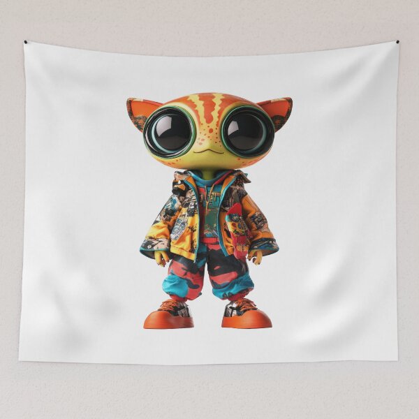 Item preview, Retro Cat-Alien Character in 90s Cartoon Style designed and sold by Jasava Shop.