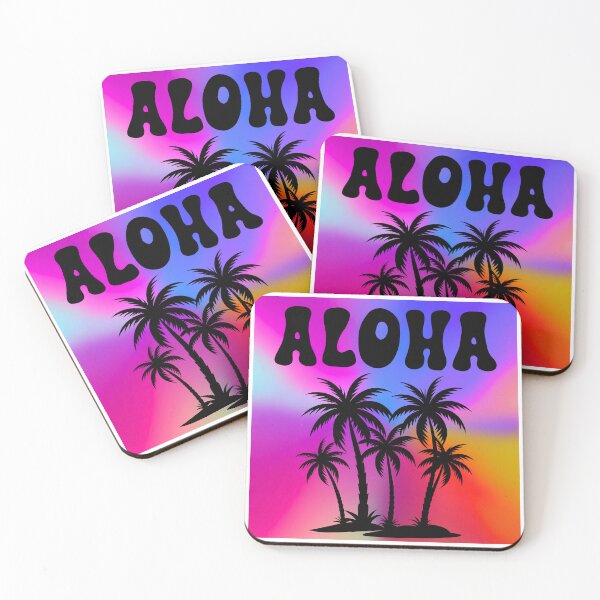 Item preview, Psychedelic Aloha Palm Tree Art – Vibrant Hawaiian Design with Rainbow Colors designed and sold by Fredster1966.