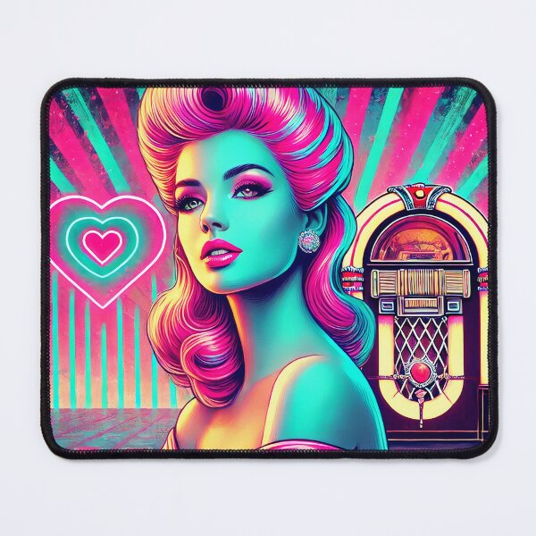 Item preview, Neon Love: glamour retro y sueños de Jukebox designed and sold by ANIARTONLINE.